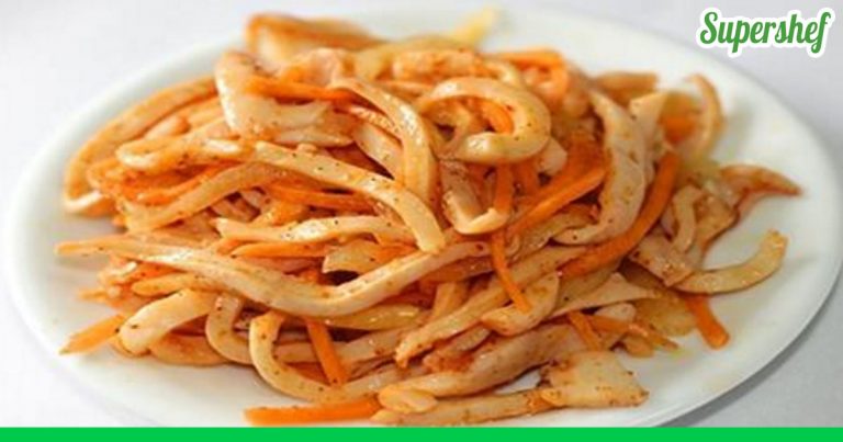 Салат из щупальцев кальмара рецепт очень вкусный Салат из щупальцев кальмара рецепт очень вкусный