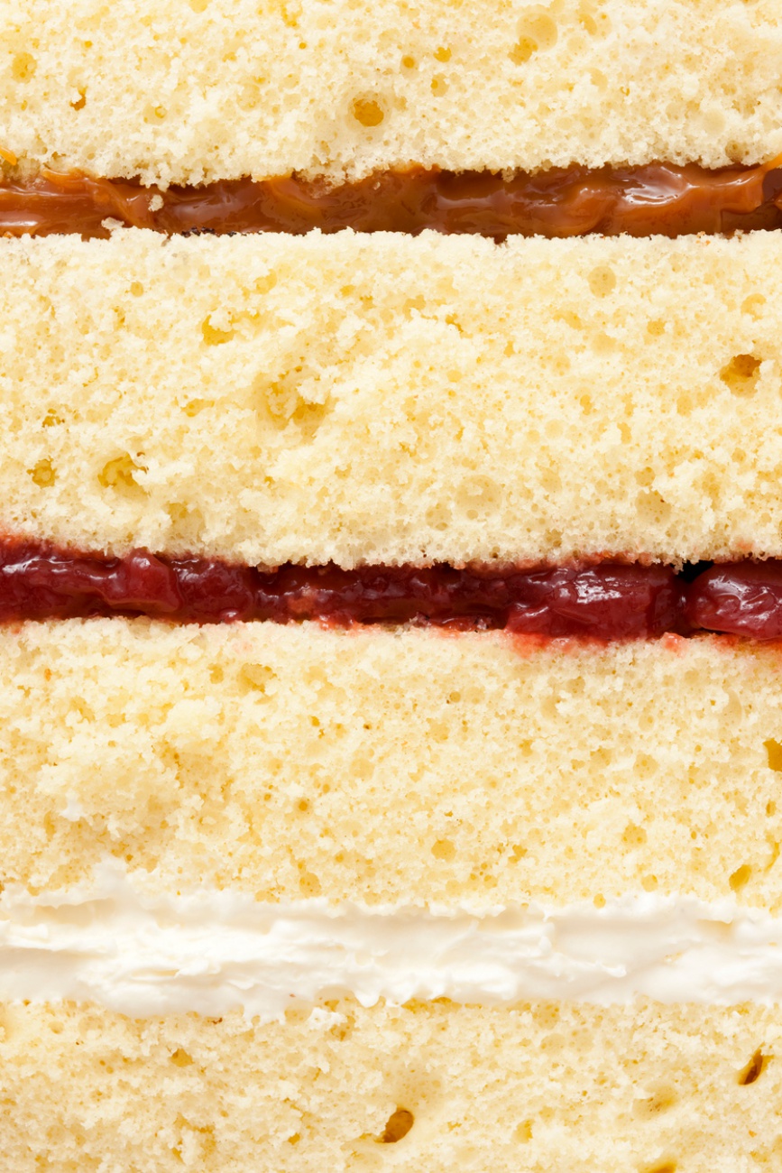 Cross section view of layer cake